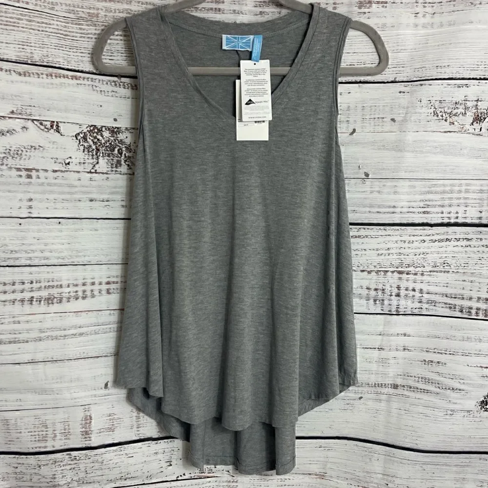 lycra Tank‎ top Womens Large Survival heather gray light relaxed Fit New
